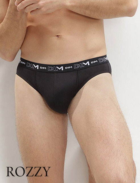 Трусы слипы мужские DIM 6595/2 черный/белый (уп.2шт.)