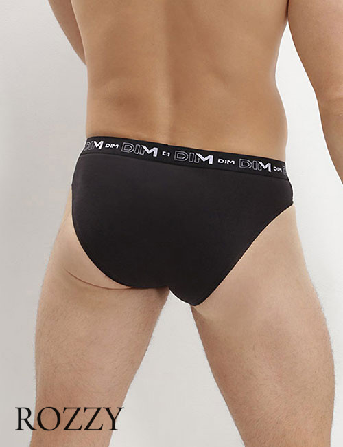 Трусы слипы мужские DIM 6595/2 черный/белый (уп.2шт.)