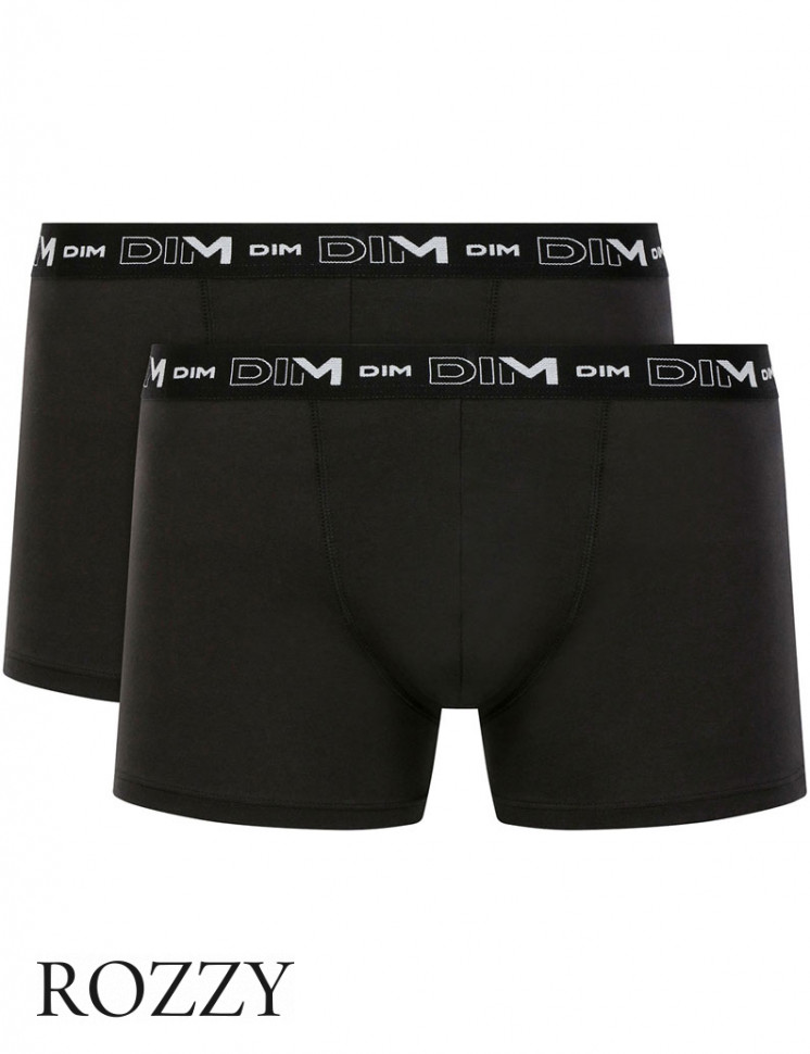 Трусы шорты мужские DIM 6596/2 черный/черный (уп.2шт.)