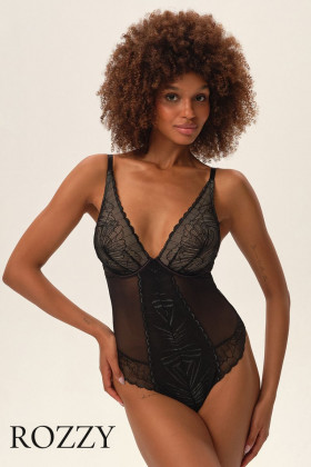 Боди Esotiq Oprah/61X 41885 черно-бежевый