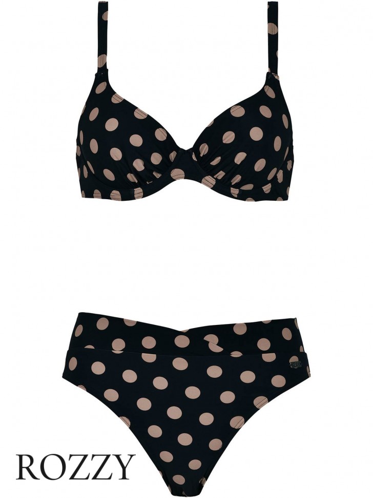 Купальник раздельный Naturana 72552 черный/горох Ф