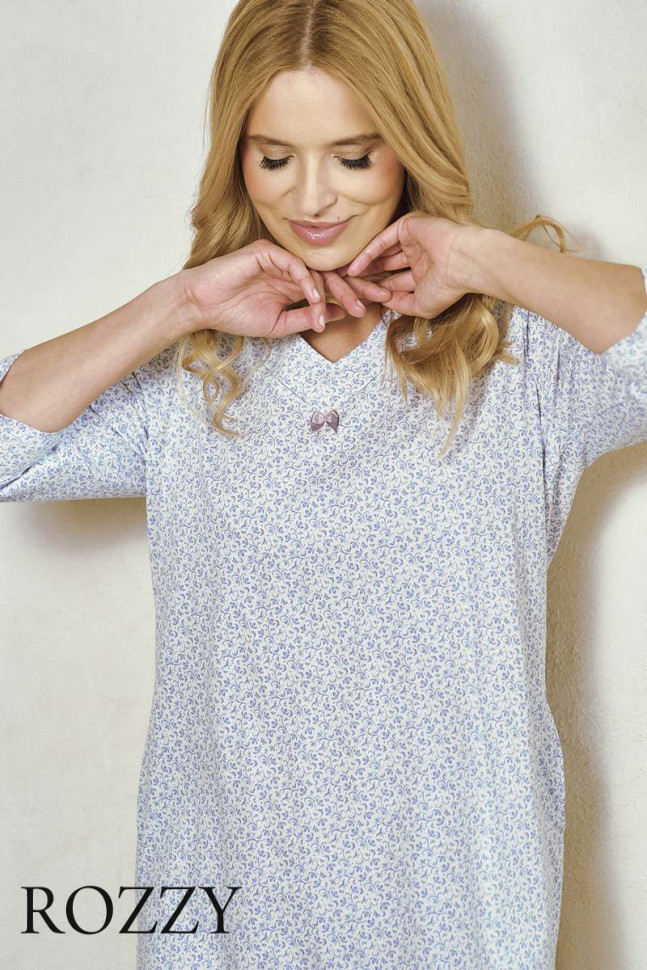 Сорочка хлопковая Taro Debora 3449/3464 голубой