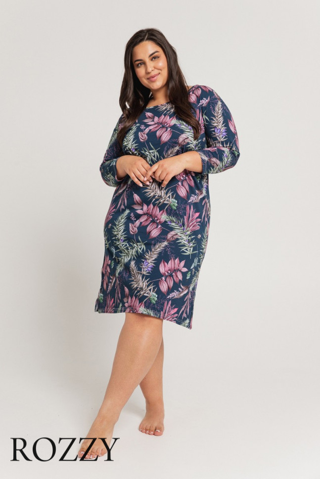 Сорочка хлопковая Taro Vivian Maxi 2980/3014 синий