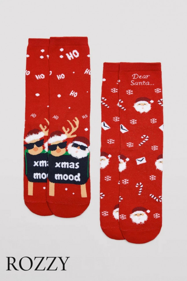 Носки мужские Ysabel Mora 22172 красный/белый (уп.2шт.)