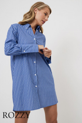 Сорочка хлопковая Aruelle Lavinia синий