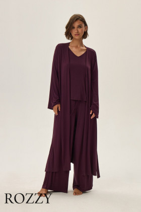 Халат вискозный Esotiq Juliette/93X 42063 сливовый