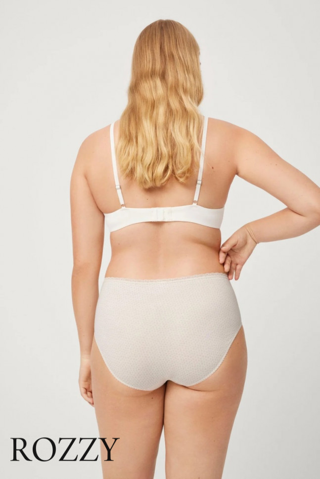 Трусы классика хлопковые Ysabel Mora 19518 пудровый/экрю (уп.2шт.)