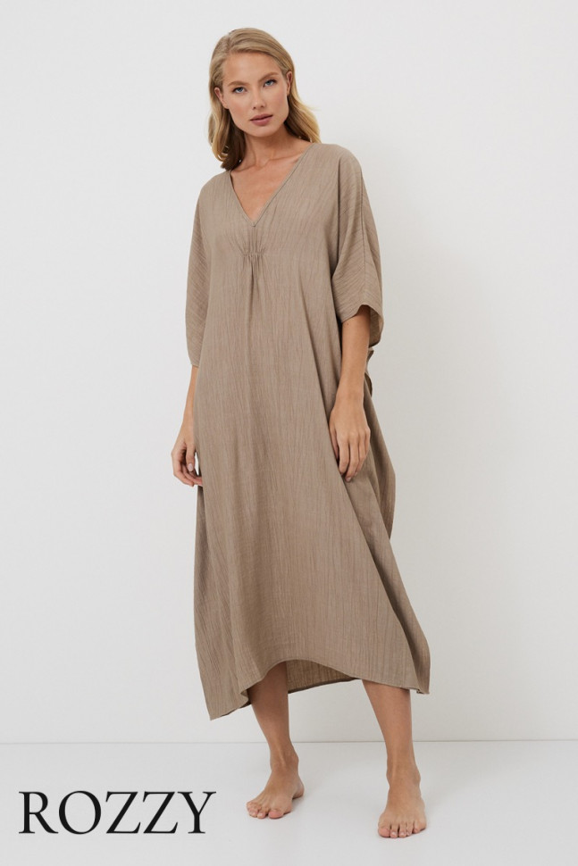 Платье домашнее вискозное Aruelle Cade тауп