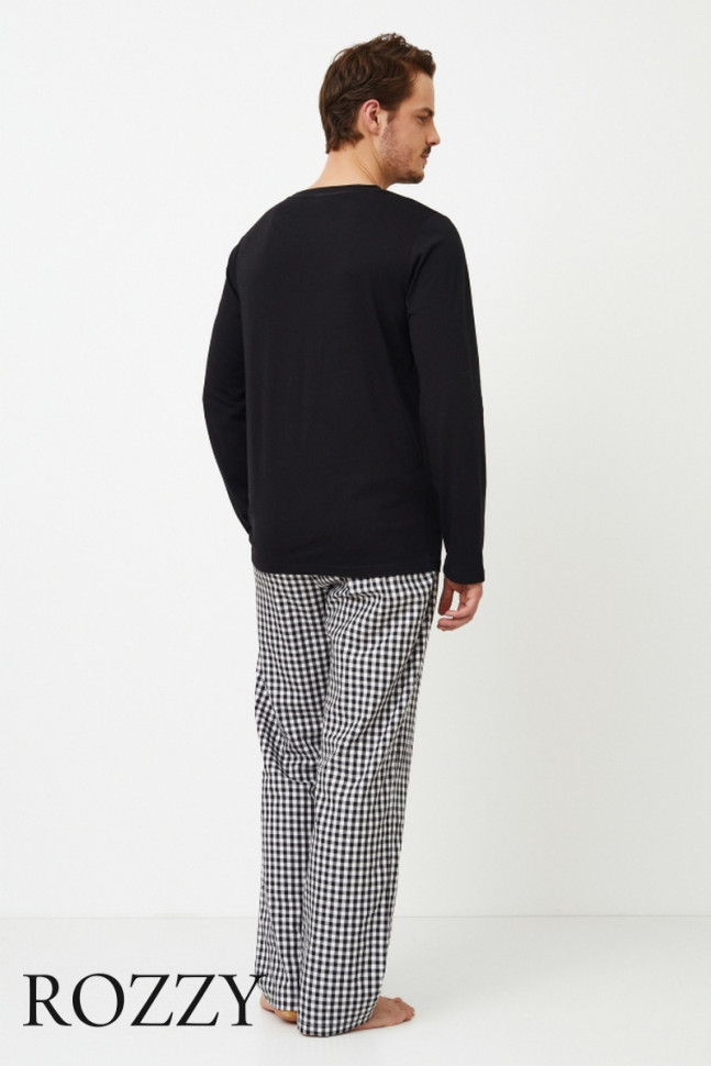 Пижама мужская Aruelle Philip черный/белый