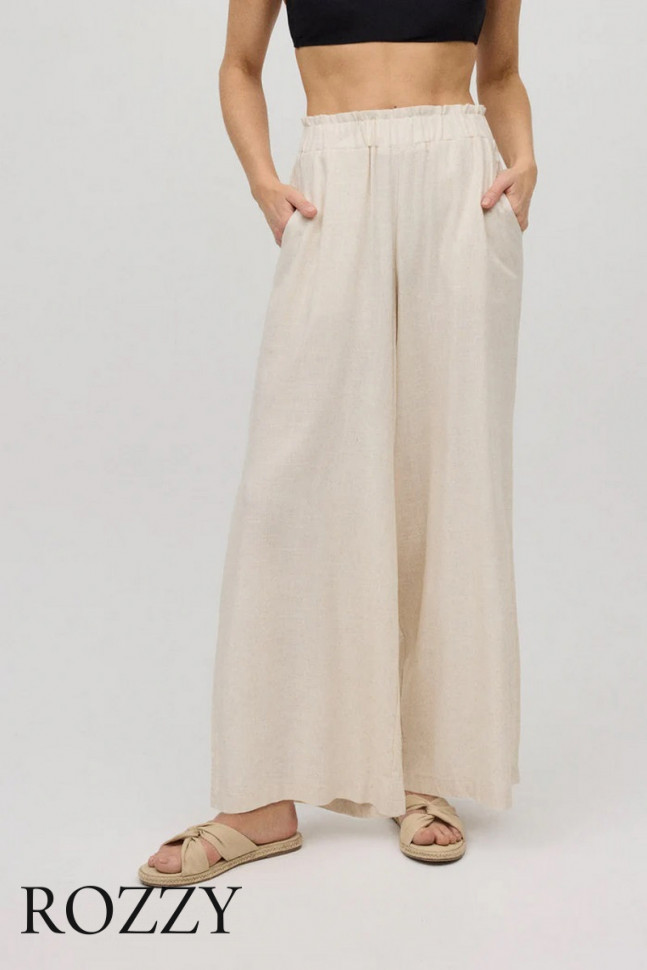 Брюки пляжные вискозные Ysabel Mora 86171 бежевый