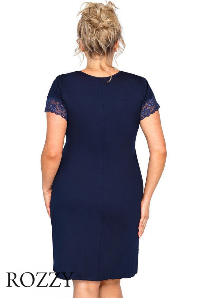 Сорочка вискозная Donna Mariza Plus темно-синий