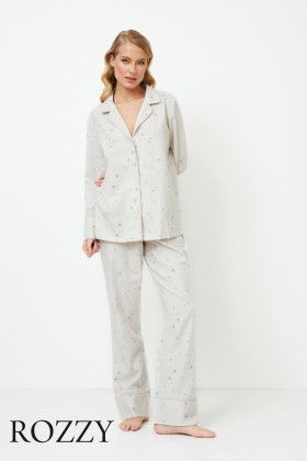 Пижама фланелевая Aruelle Dorothea светло-серый