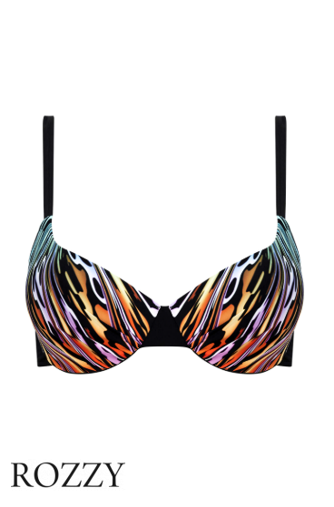 Бюстгальтер купальный Naturana 77127 черный/разноцветный К