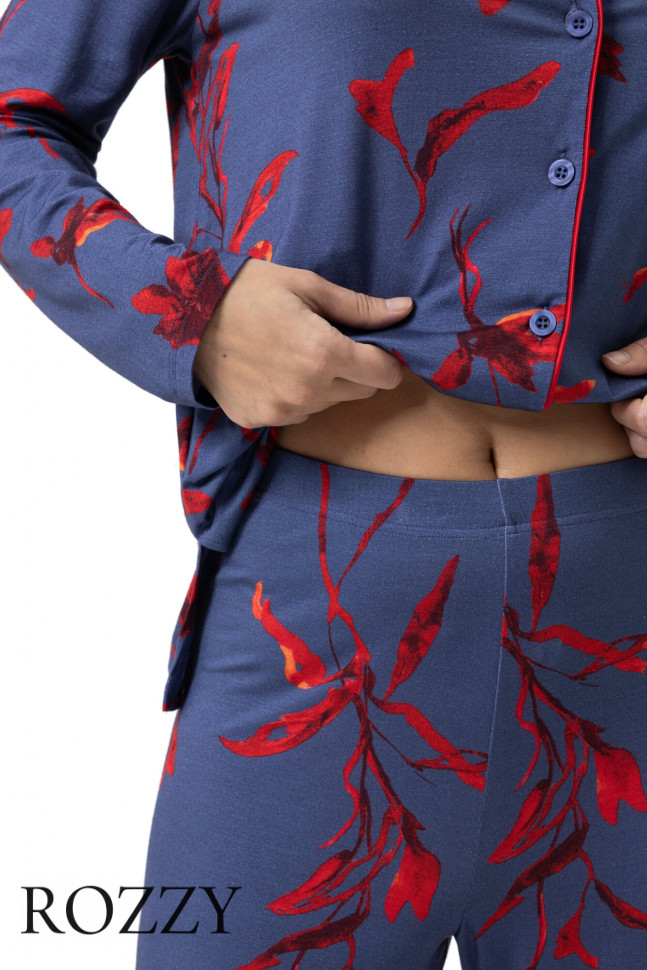 Пижама Mey Royal Garden 1240075 синий