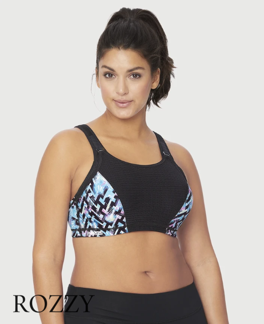Бюстгальтер спортивный Glamorise GI9167 черный/принт