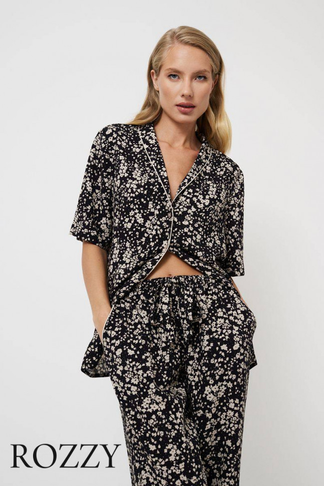 Пижама вискозная Aruelle Elaina черный