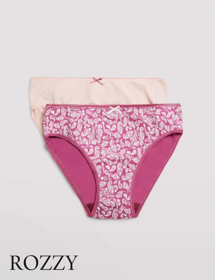 Трусы слипы хлопковые Ysabel Mora 19441 светло-розовый/фуксия (уп.2шт.)