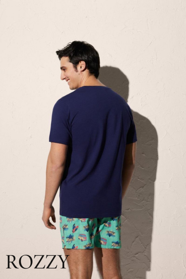 Футболка мужская хлопковая Ysabel Mora 90502 темно-синий