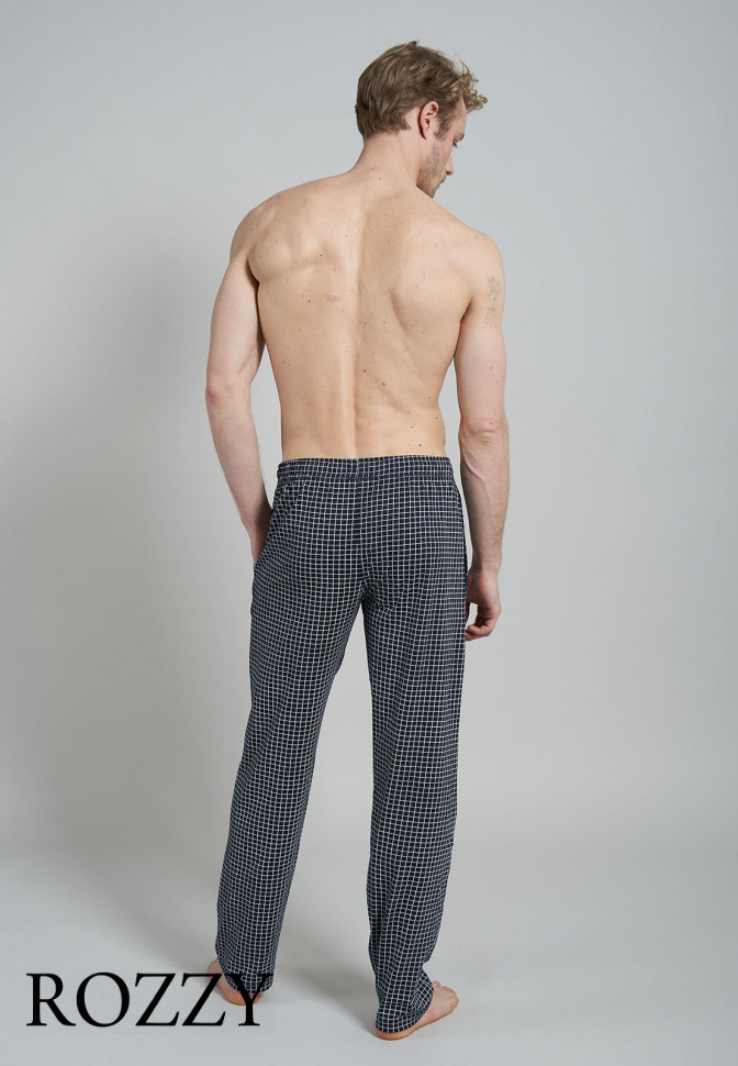 Брюки пижамные мужские Ceceba 031044/4XL-5XL синий/клетка