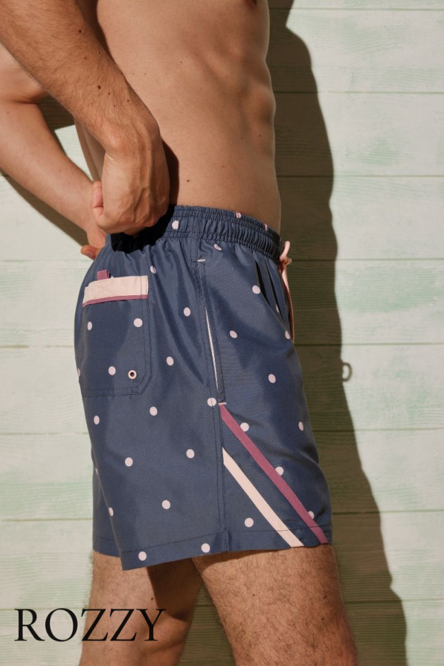 Шорты купальные мужские Ysabel Mora 90130 темно-серый/светло-розовый