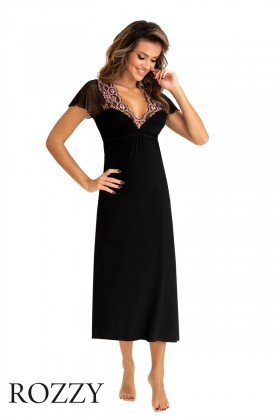 Сорочка вискозная Donna Adele Long черный