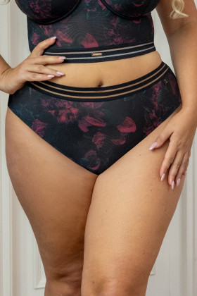 Трусы слипы Kris Line Blossom черный/сиреневый