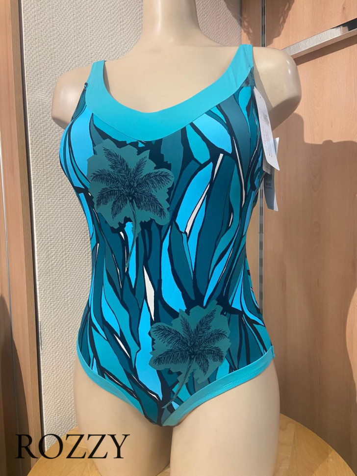 Купальник слитный Naturana 73433 бирюзовый/мультицвет К