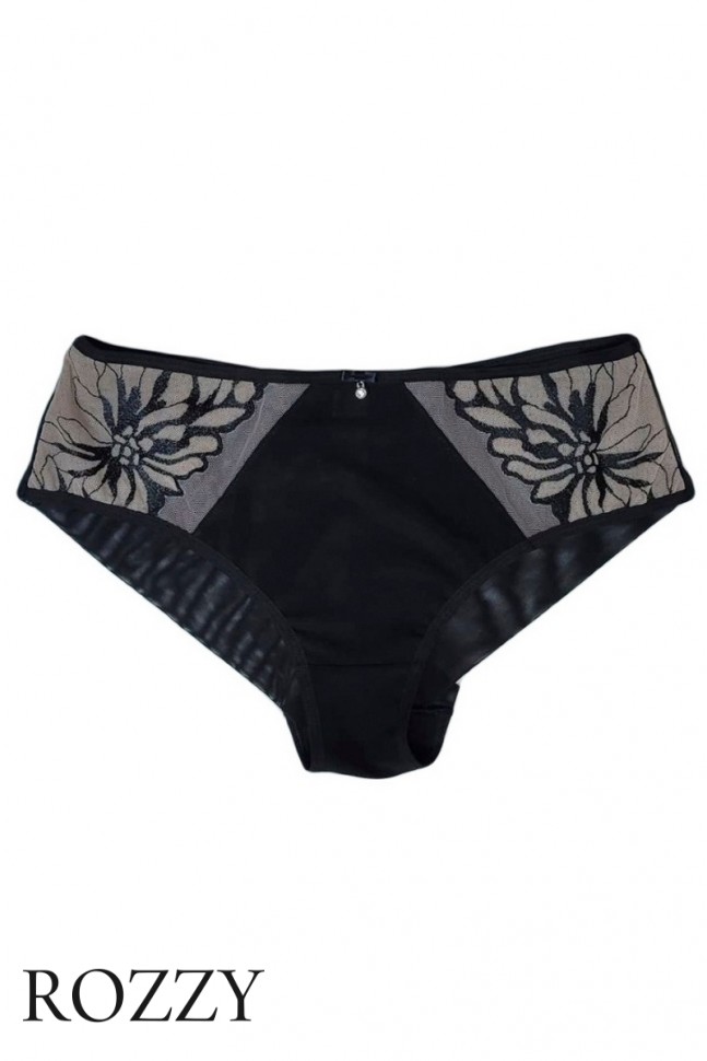 Трусы бразильяна Subtille Astra Black черно-телесный