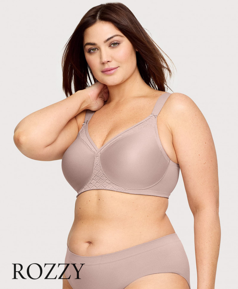 Бюстгальтер без косточек Glamorise GI1080 серо-коричневый