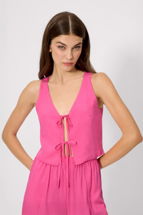 Топ пляжный вискозный Ysabel Mora Strawberry 86241 розовый