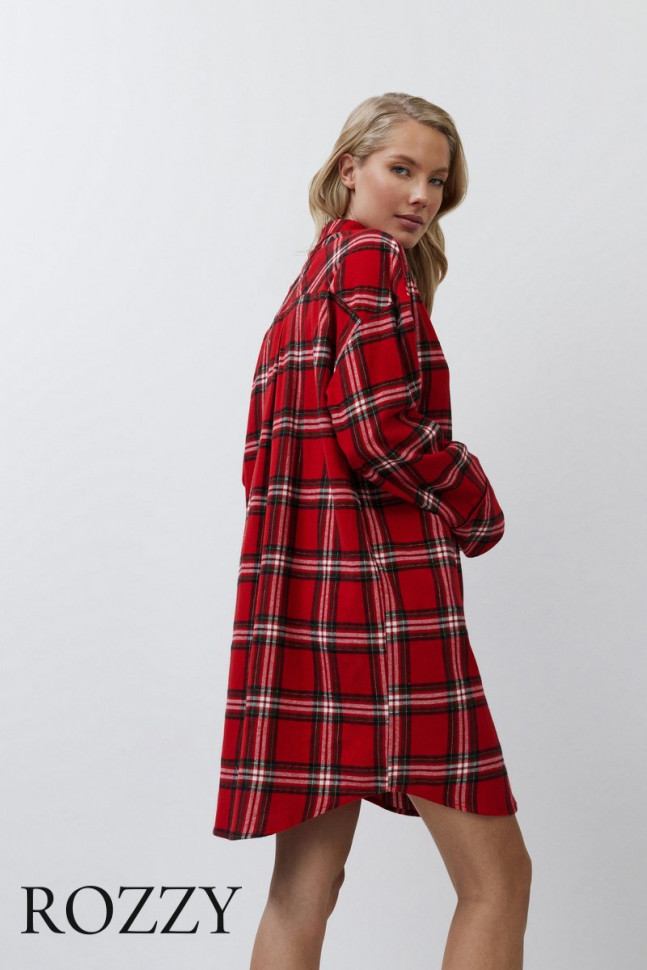 Сорочка фланелевая Aruelle Bell красный