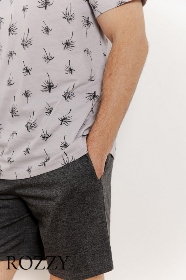 Пижама мужская Taro Archie 3391 светло-серый/графитовый