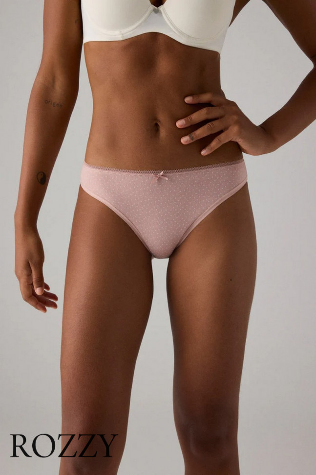 Трусы бикини хлопковые Ysabel Mora 19018 светло-серый/черный (уп.2шт.)