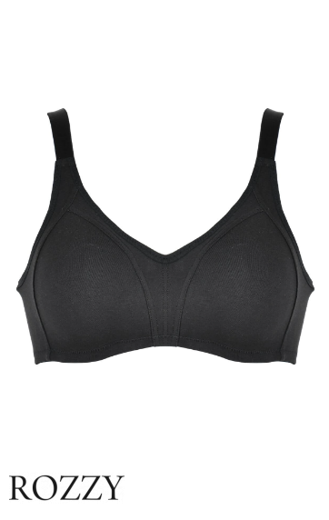 Бюстгальтер без косточек хлопковый Naturana Cotton 5103 черный К