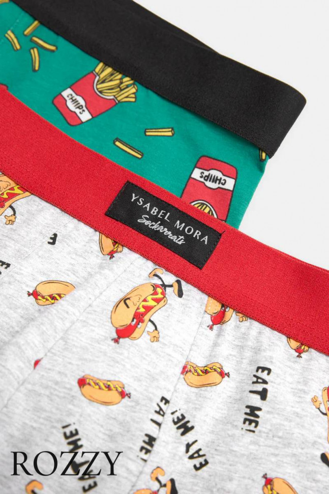 Трусы шорты мужские Ysabel Mora 20439 зеленый/серый (уп.2шт.)