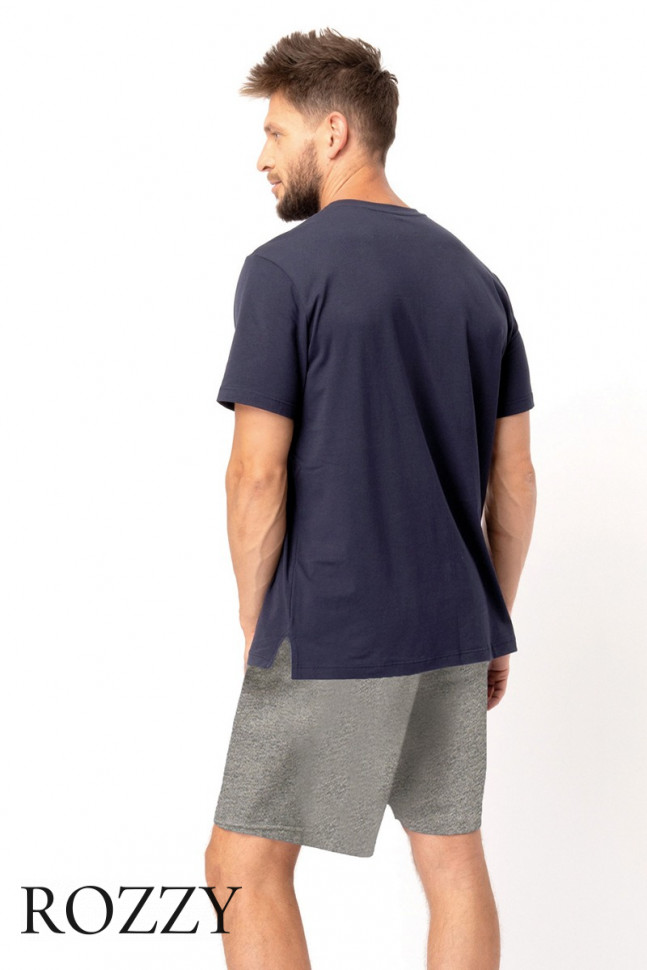 Пижама мужская Key MNS 606 темно-синий/серый