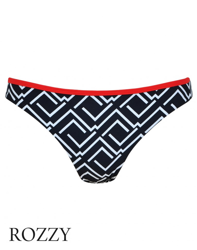 Трусы купальные Naturana 78033 черно-белый/красный Ф