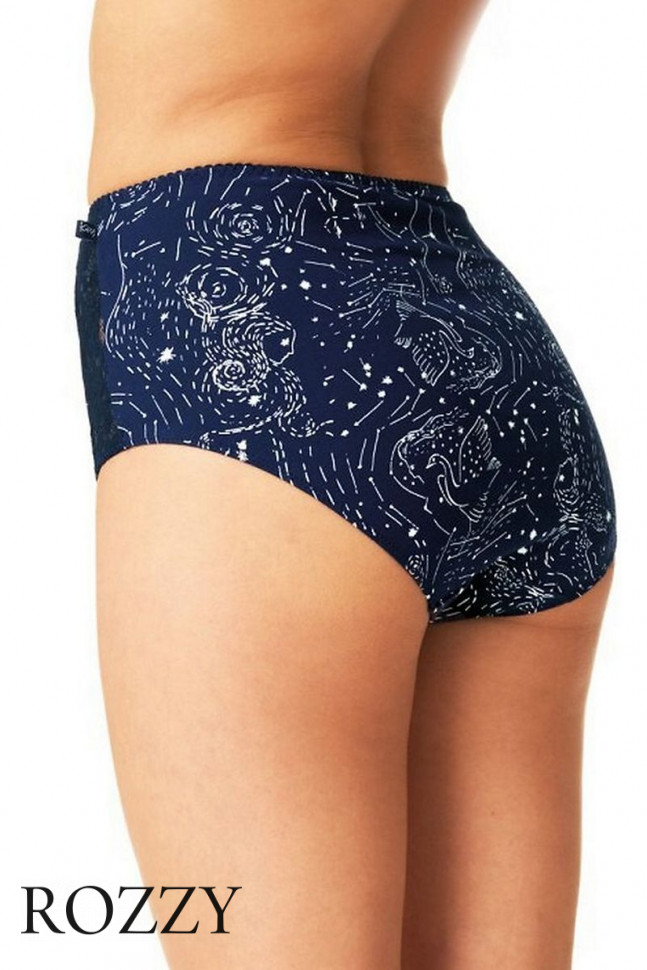 Трусы макси хлопковые Key LPF 911 синий (уп.2 шт.)