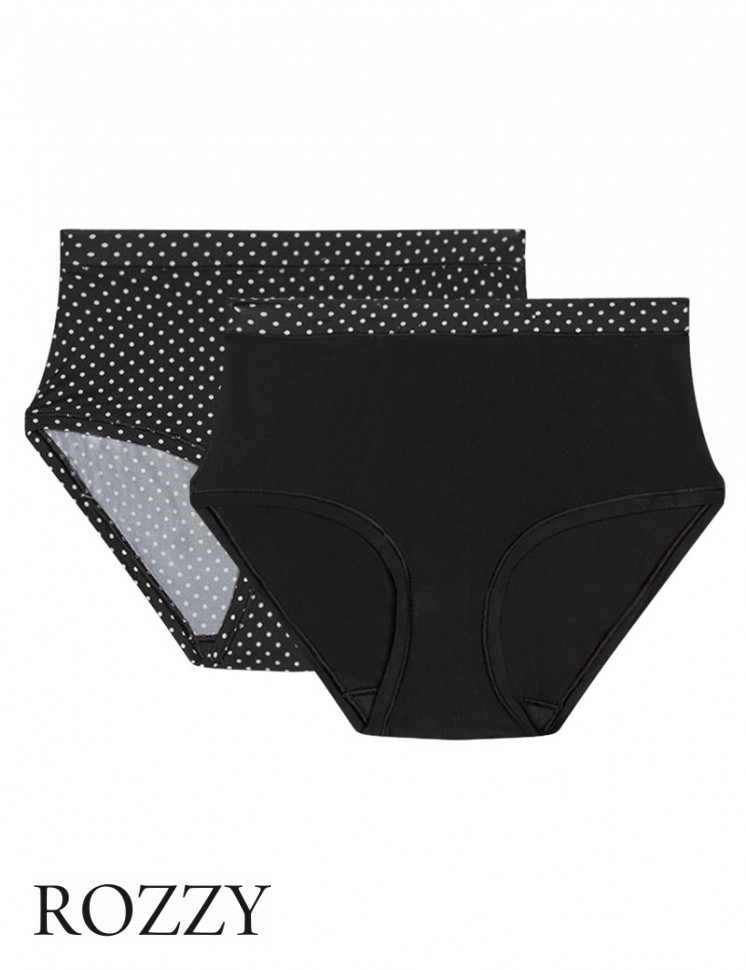 Трусы шорты DIM Oh My Dim’s 06W7 черный горох/черный (уп.2шт.)