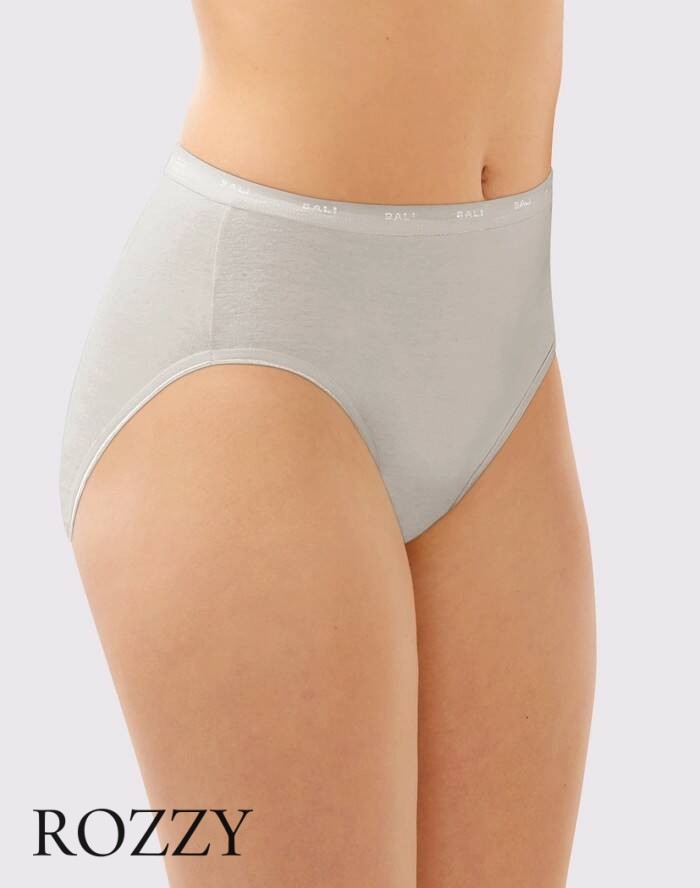 Трусы классика хлопковые Bali Hi-Cut DFFF62 серый меланж