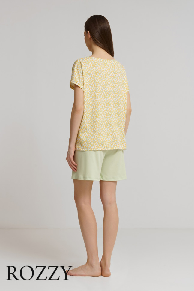 Пижама хлопковая Mey Lemon Dots 1240046 фисташковый