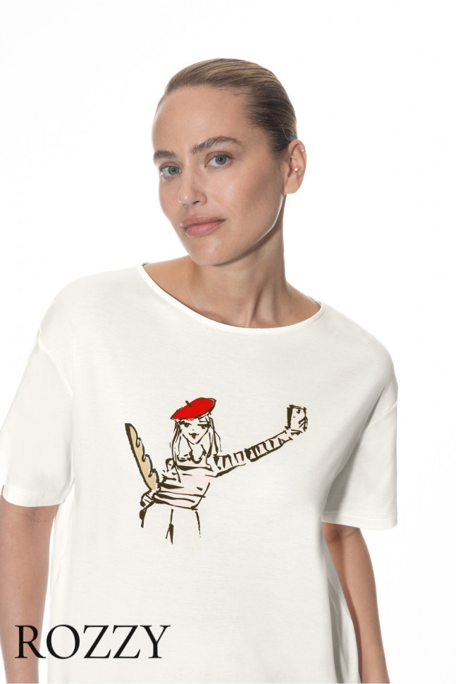 Футболка домашняя хлопковая Mey Fine Elegance 1210064 шампань