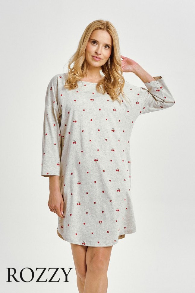 Сорочка хлопковая Taro Adele 3431 светло-серый