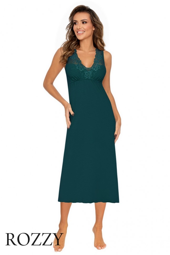 Сорочка вискозная Donna Kristina Long морская волна