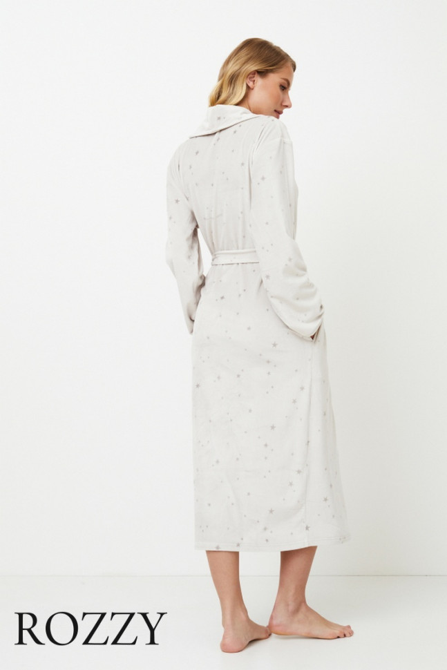 Халат велюровый Aruelle Meredith светло-серый