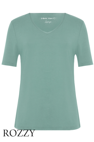 Футболка домашняя Nina Von C Modal 16460874 зеленый