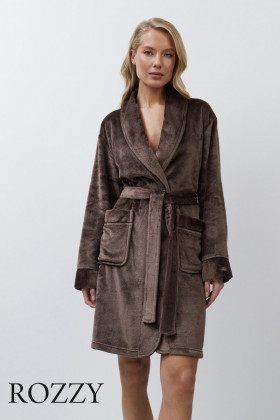 Халат флисовый Aruelle Eva Brawn шоколадный
