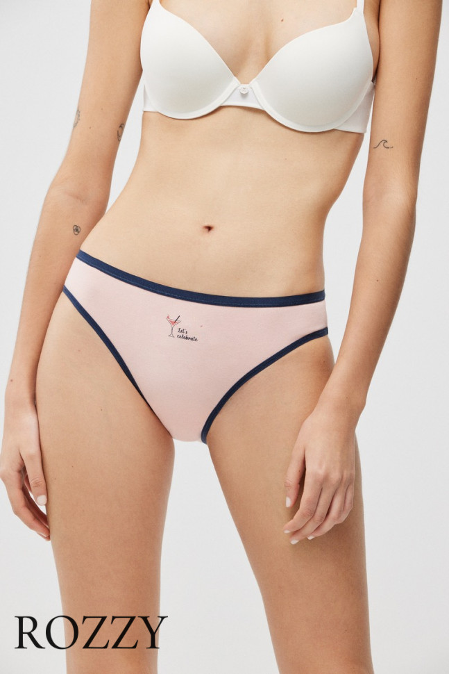 Трусы бикини хлопковые Ysabel Mora 19422 светло-розовый/синий (уп.2шт.)