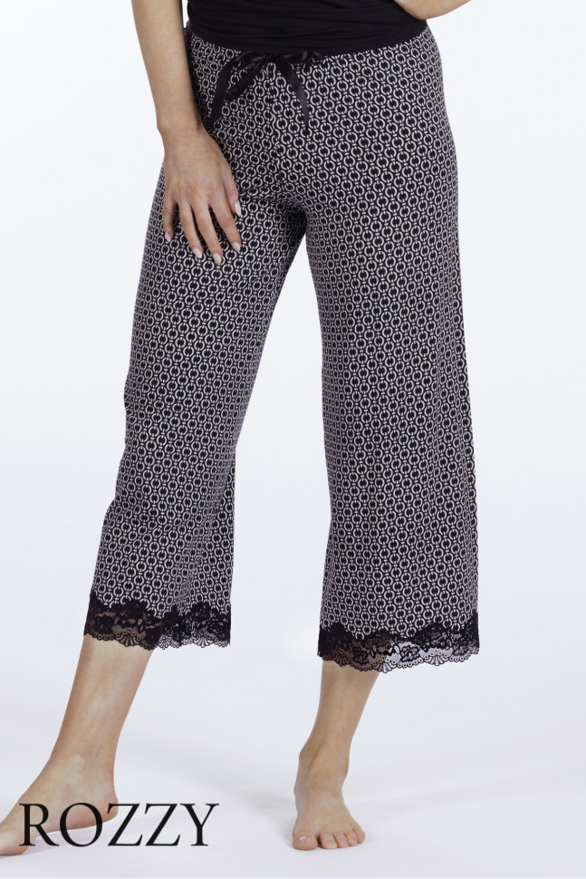 Брюки домашние Nina Von C Modal 16262348 черный/белый