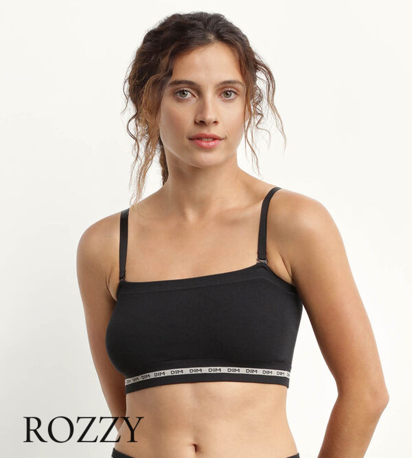 Бюстгальтер бандо DIM Icons Seamless 0DD6 черный